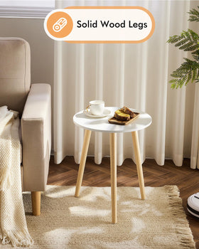 Apicizon round side table easy assembly, quick setup in minutes.