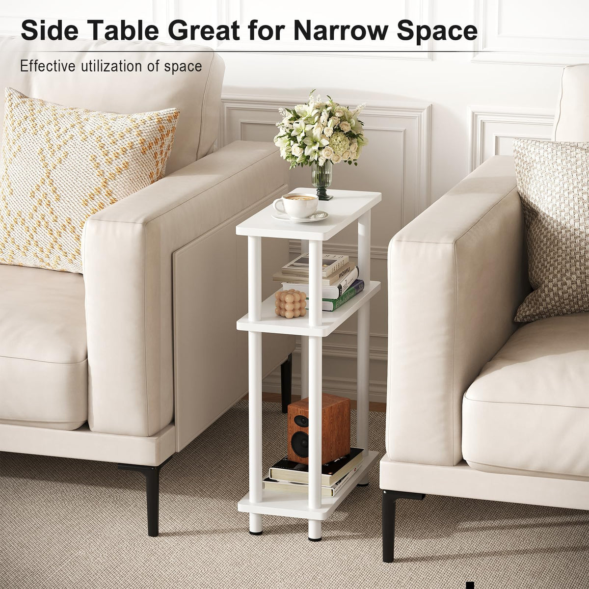 Apicizon rounded edges and floor-safe feet protect floors.