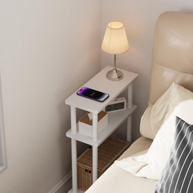 Apicizon slim nightstand bedside table fits compact spaces.
