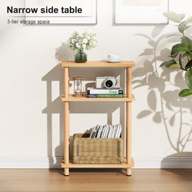 Apicizon slim side table with compact dimensions fits in tight corners.