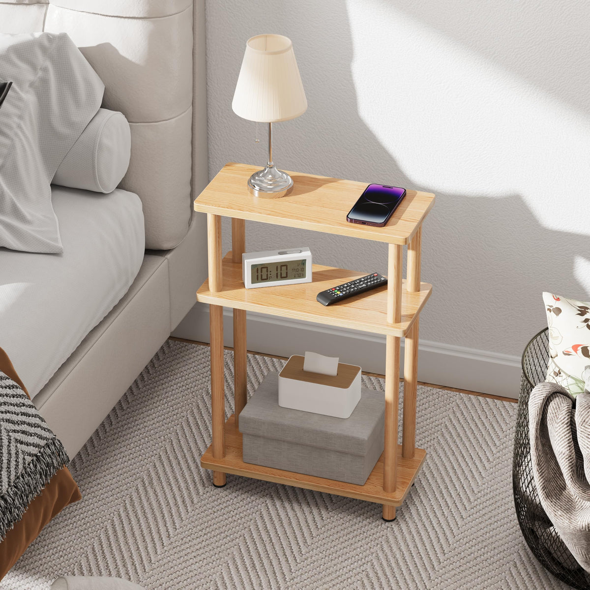 Apicizon rounded edges and floor pads protect surfaces during use.