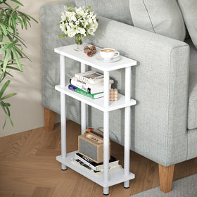 Apicizon small narrow side table top surface ideal for drinks and lamps.