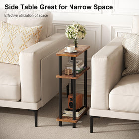 Apicizon three-tier shelves hold remotes and magazines.