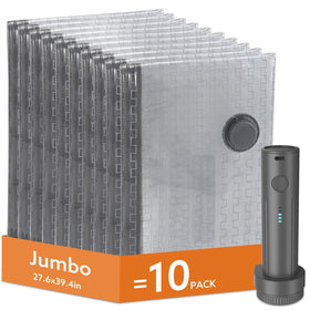 Apoaa vacuum bags jumbo with wireless pump ready to save space during travel.