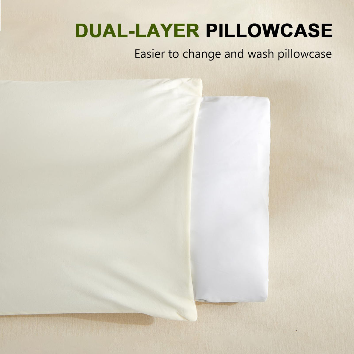 APOBUY extra hulls included for customizable pillow height.