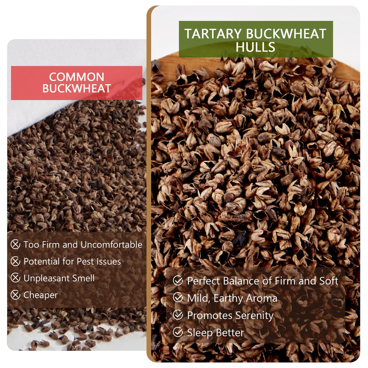 APOBUY hulls create gentle rustle with comforting texture.