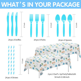 APOWBLS Surf's Up napkins handy for quick cleanups at a sunny beach celebration