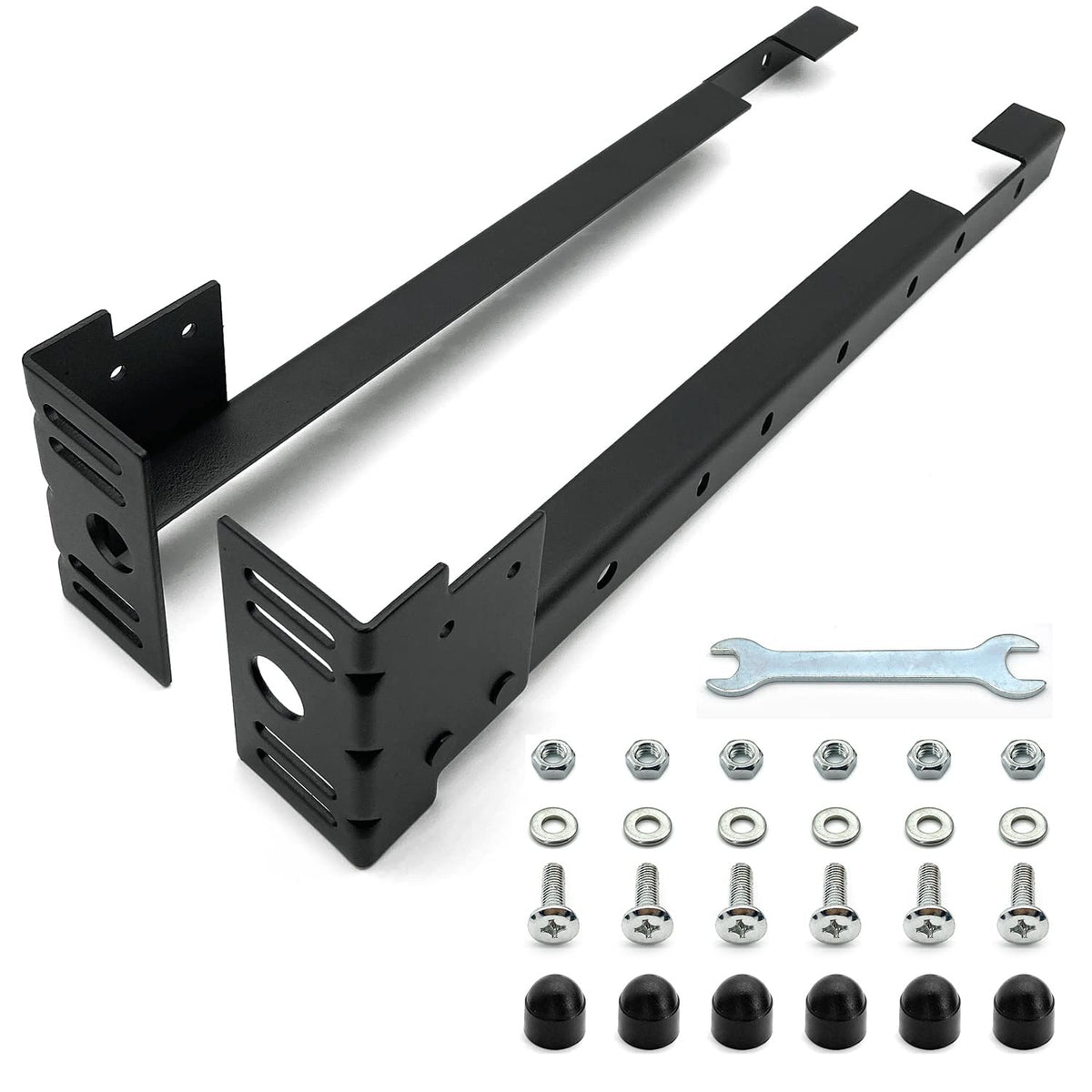 Appacare footboard extension brackets showing adjustable length for secure attachment