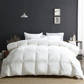 APSMILE king-size luxury down fiber comforter front view shows soft warmth for year-round sleep