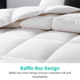 APSMILE Baffle box construction evenly distributes fill for lasting softness