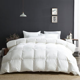 APSMILE Super King duvet top view showing cloud-like down-fiber comfort for all-season coziness