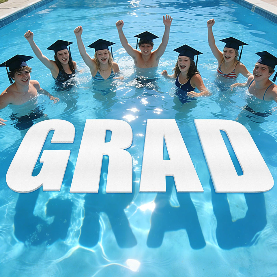 APUDWN Grad Letters foam giant 20in display boosts pool visibility for photos