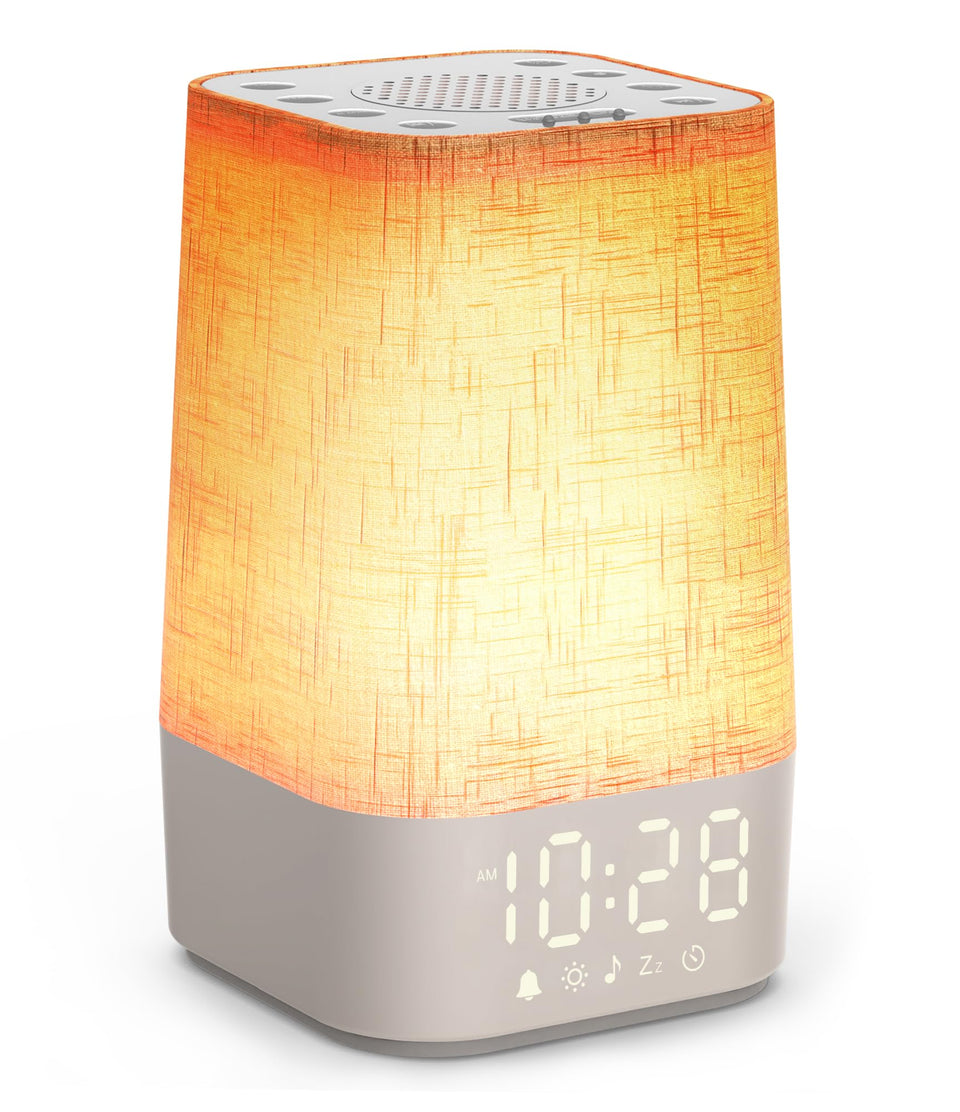APUZOM sound machine with 30 soothing sounds for calming nights and focused sleep.