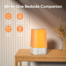 APUZOM sunrise alarm clock gradually brightens to wake you gently.