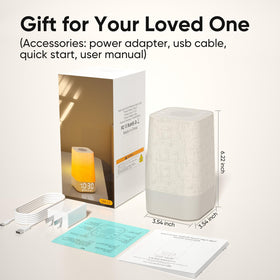 APUZOM travel-friendly unit fits on nightstands and bags.