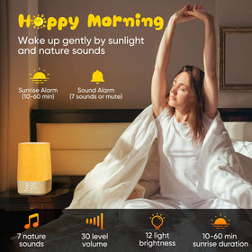 APUZOM warm night light with dimmer enhances bedroom comfort.