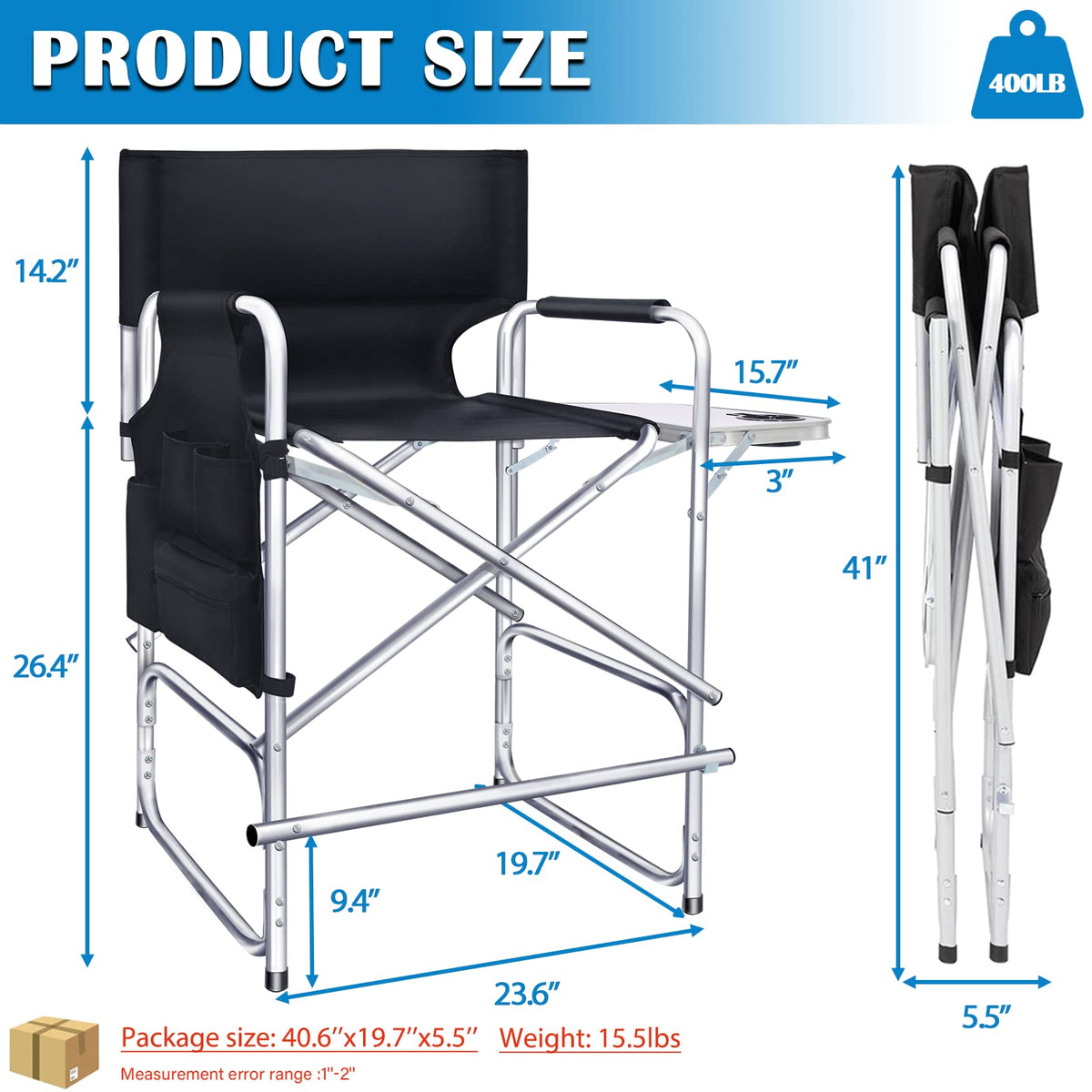 AQNIEGEP chair supports up to 400 lb for versatile use