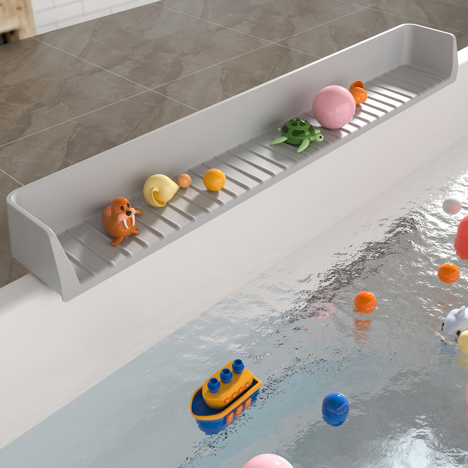 Aqqwxyq longer bathtub splash guard with suction cups for leak-free bath time
