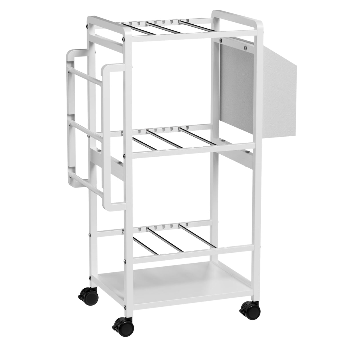 Aquzee compact rolling stand fits small craft spaces for organized wrapping.