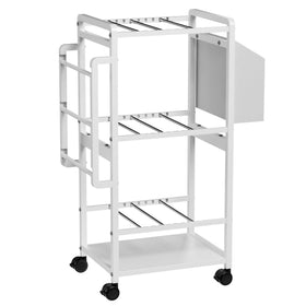 Aquzee compact rolling stand fits small craft spaces for organized wrapping.
