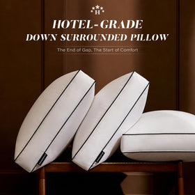 AQUZIN 2-pack hotel collection pillow delivers cloud-like loft and breathability.