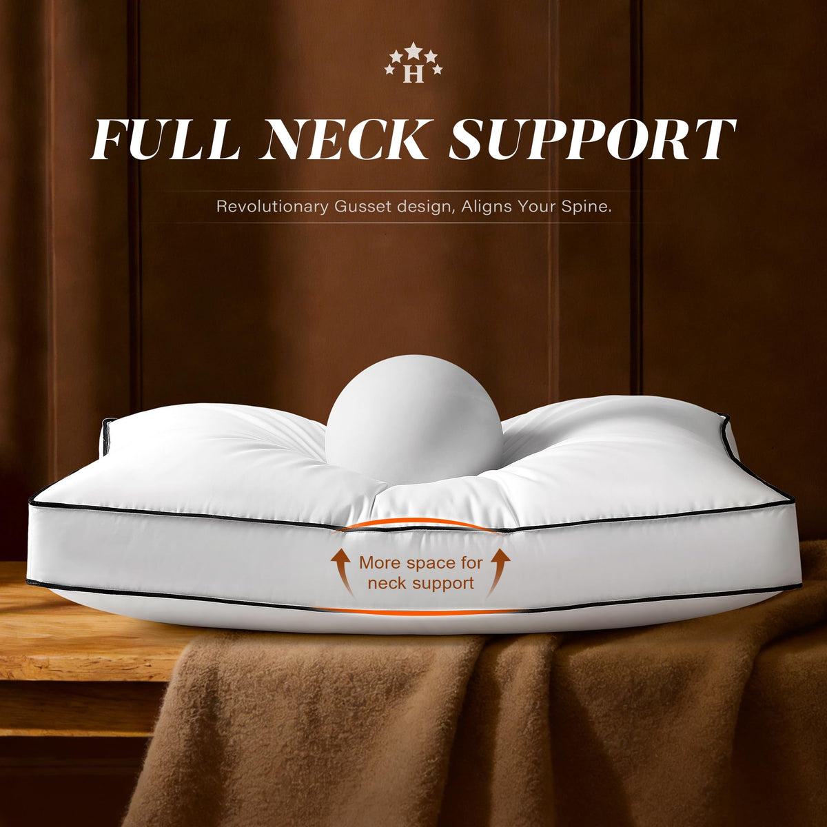 AQUZIN sateen shell pillow feels silky and durable with down-proof protection.