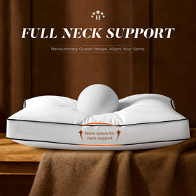 AQUZIN sateen shell pillow feels silky and durable with down-proof protection.