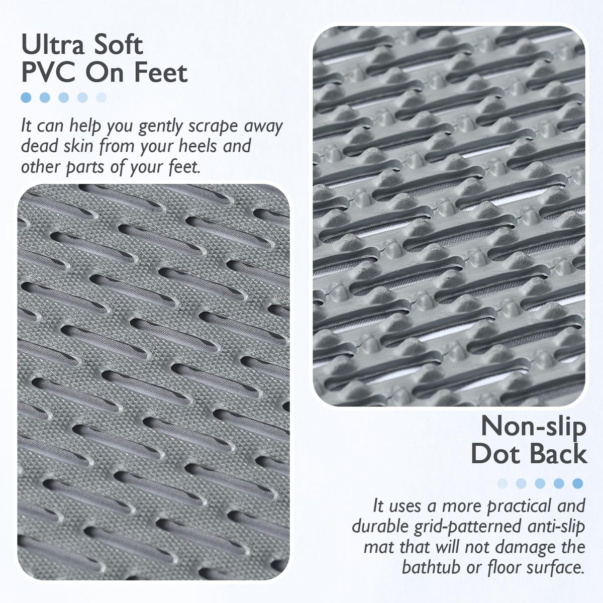 Aqzuxira 32x58 shower mat offering wide coverage for safe showering.