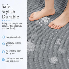 Aqzuxira PVC mat with open-cell design drains water quickly.