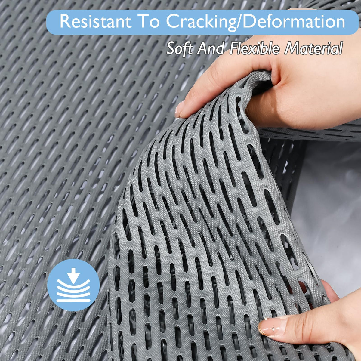 Aqzuxira textured surface gently exfoliates feet while staying comfortable.