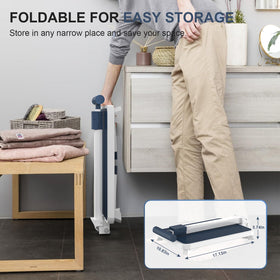 Aratan folding step stool with adjustable handle extended for reach