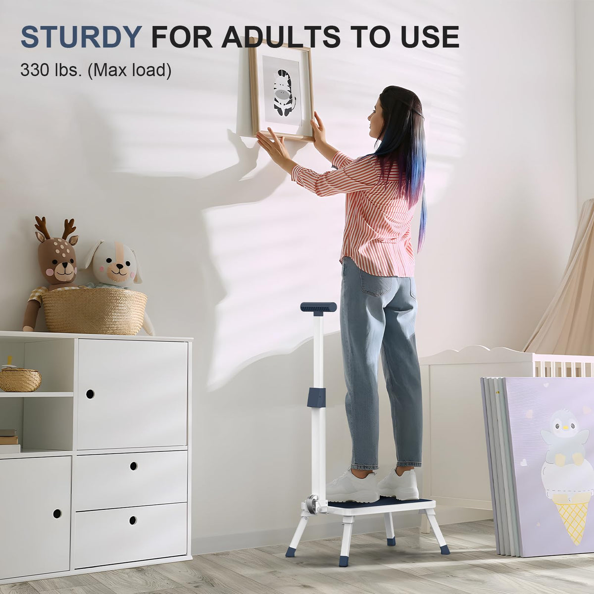 Aratan folding step stool anti slip feet on dry surfaces