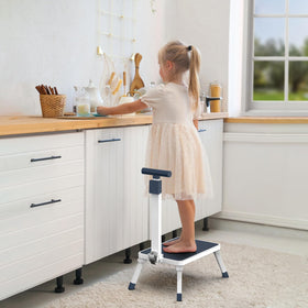 Aratan folding step stool in bathroom use scenario