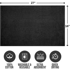 ARC HOME charcoal grey towels absorb moisture quickly for clean, dry hands