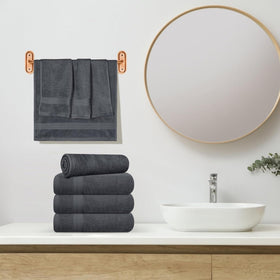ARC HOME charcoal grey towels suit spa and salon prep with quick-dry convenience