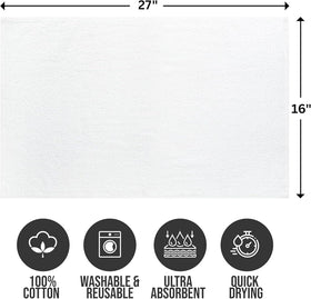 ARC HOME highly absorbent, quick-dry towels in white for fast moisture removal.