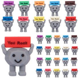 ARCHCRTC You Rock mini figurine holding sign inspires desk motivation