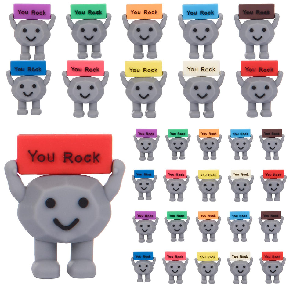ARCHCRTC You Rock mini figurine holding sign inspires desk motivation