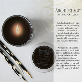 Archipelago Havana lead-free-wicks ensure a clean, steady burn