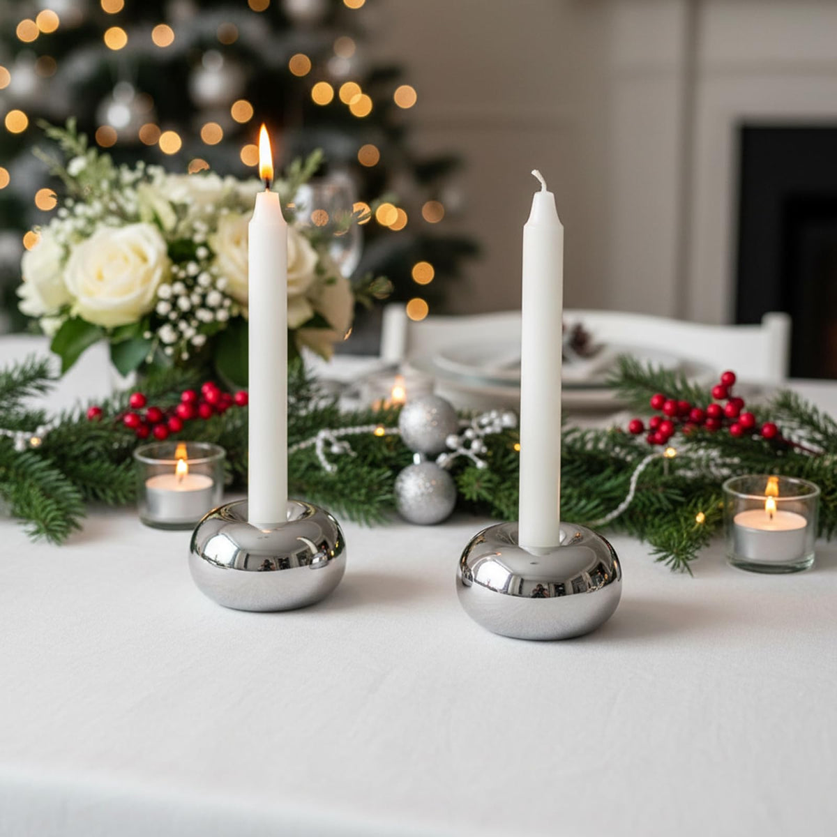 Ardax doughnut candlestick holder in bedroom decor, soft glow accent.