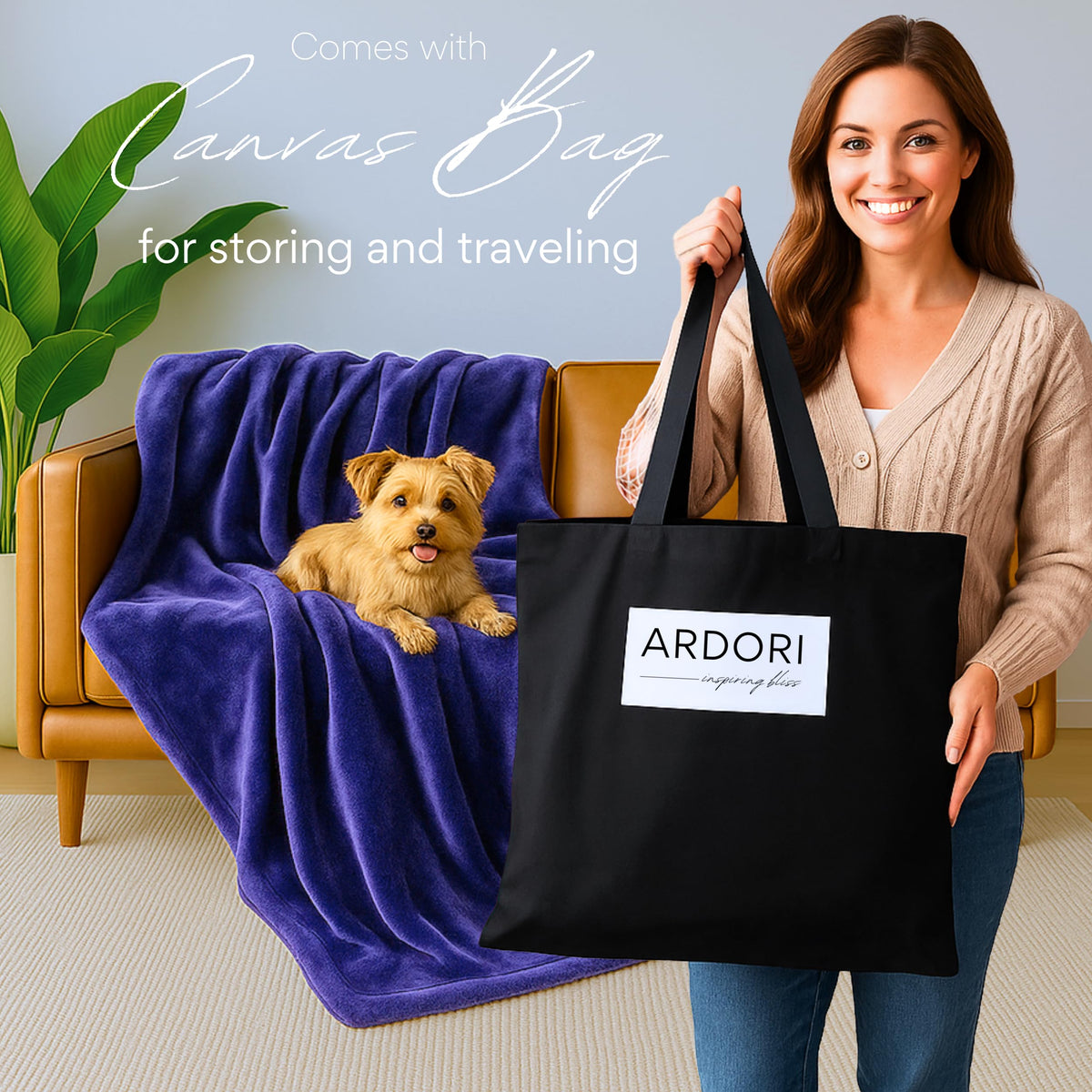 ARDORI moisture barrier blanket ideal for travel or camping use