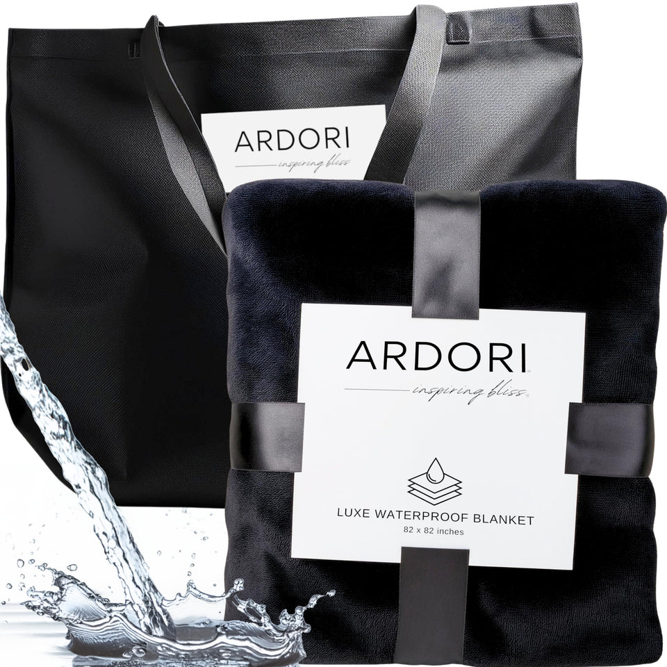 ARDORI waterproof blanket king 82x82 as bed cover keeps surfaces dry and clean.
