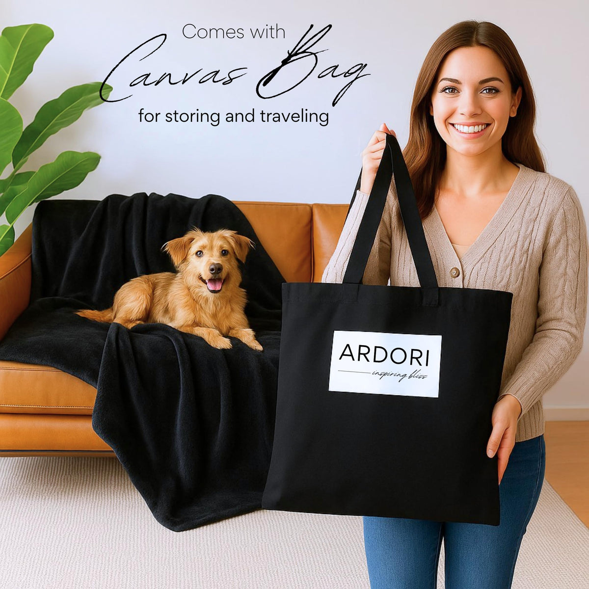 ARDORI blanket 82x82 machine washable for effortless cleaning.