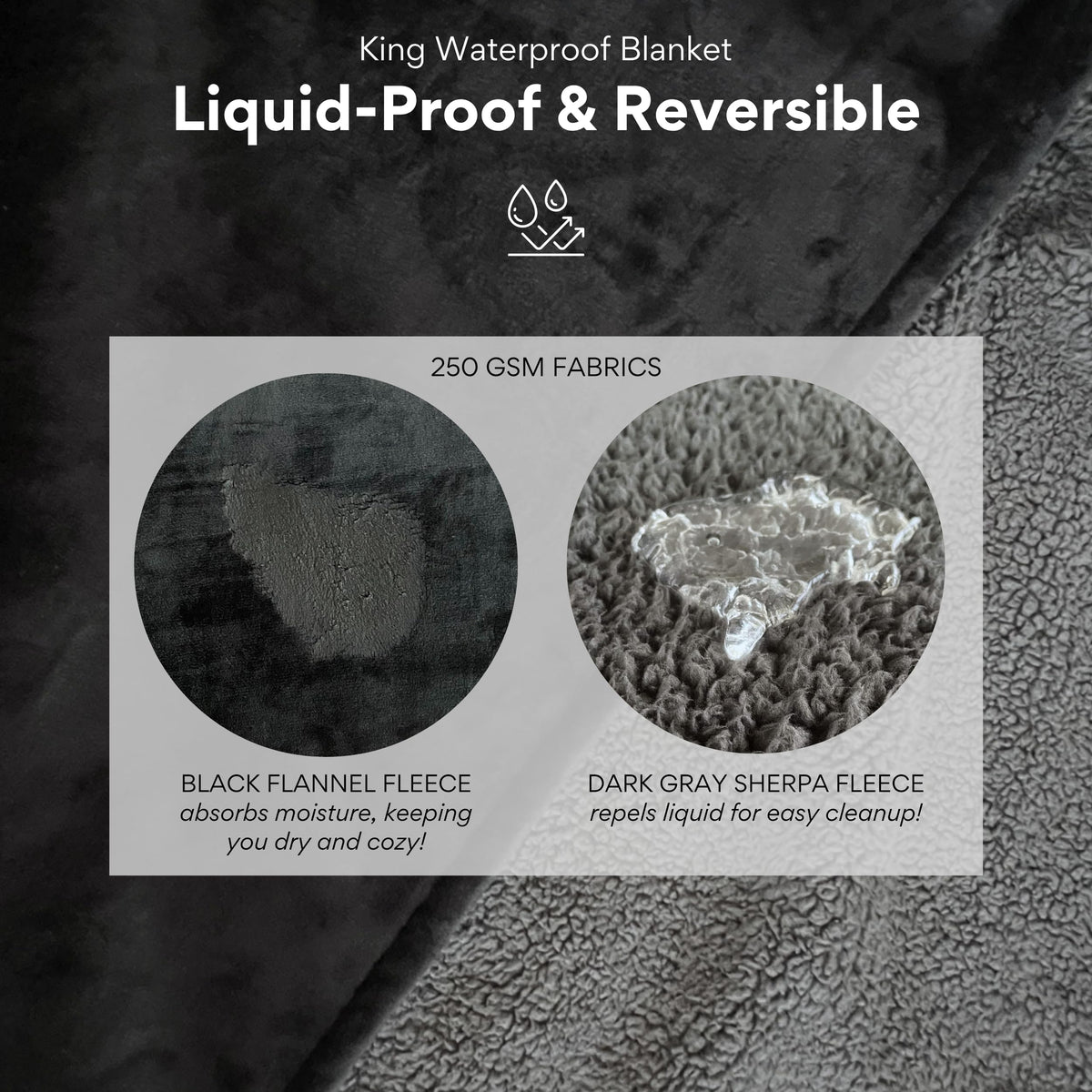 ARDORI plush fleece side absorbs moisture for quick on-the-go comfort.