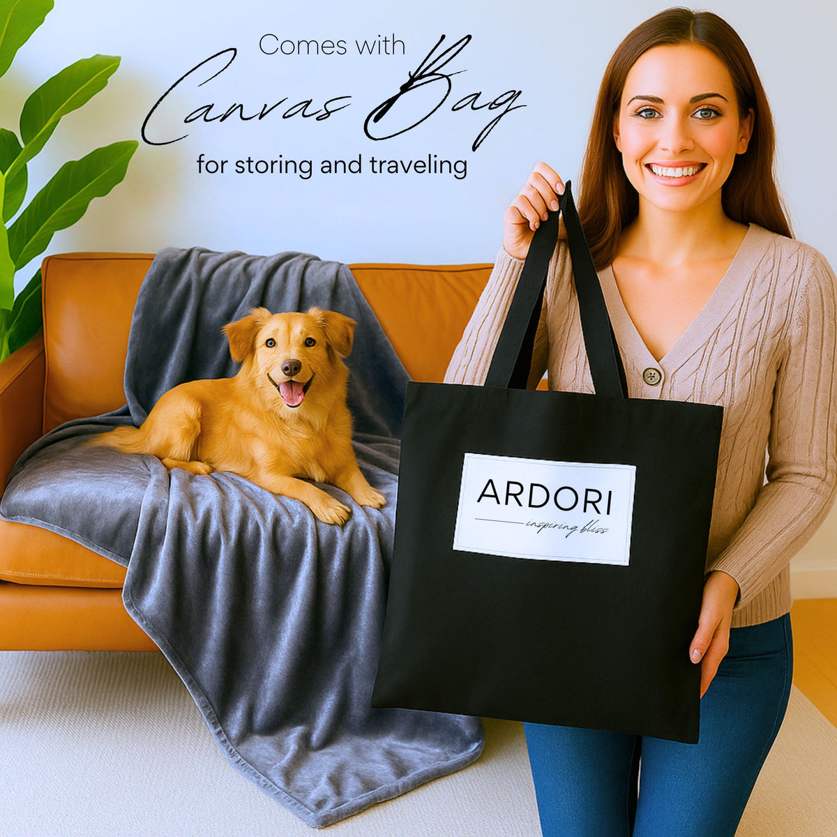 ARDORI easy-care blanket is machine washable and quick to dry.