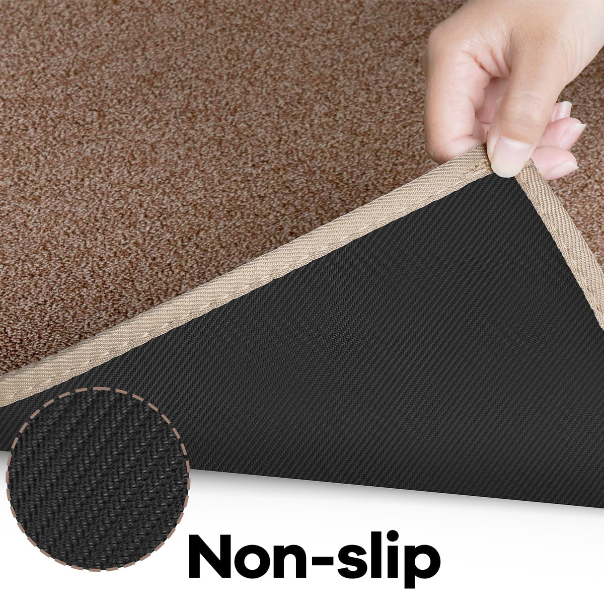 AREDO pointillism-color rug adds subtle style to any room.