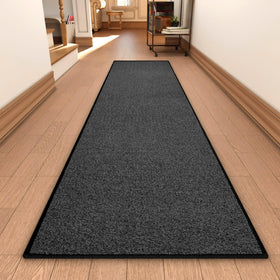 AREDO Runner Rug with non-slip backing stays securely in place on smooth floors.