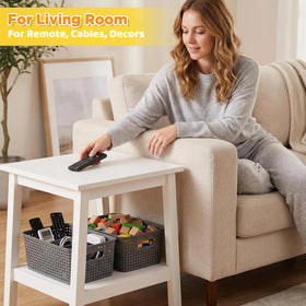 AREYZIN stackable baskets maximize on-demand organization in any room.