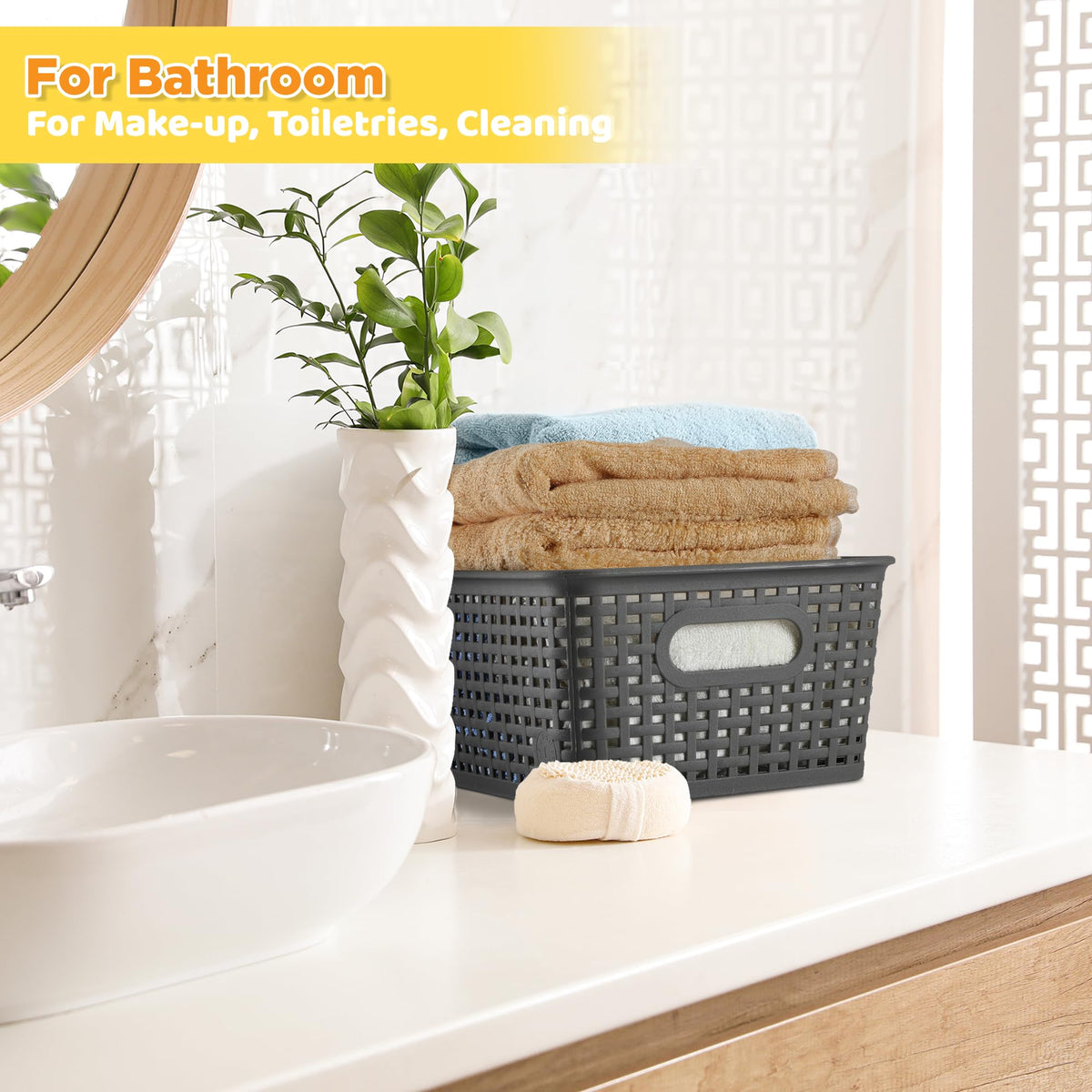 AREYZIN BPA-free baskets close-up highlights sturdy plastic and clear lid.