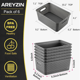 AREYZIN storage bins in a drawer setup organize small items quickly.